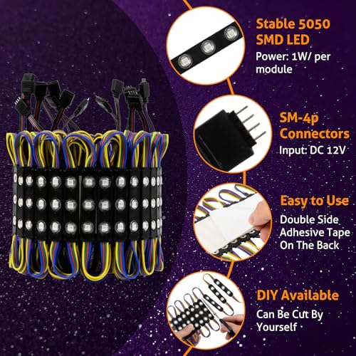 Image of WICHEMI Storefront LED Lights for Business Window Lights LED Modules 80FT