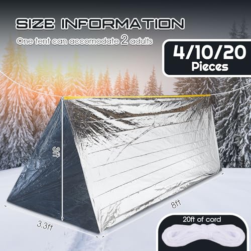 Tienda de emergencia Woanger 2 personas 8x5x3 pies 10 piezas miniatura 2