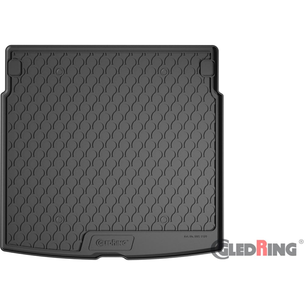 Gledring Rubbasol (Gummi) Kofferraumwanne kompatibel mit Audi Q5 (GU) MHEV 2025- exkl. Sportback, Schwarz