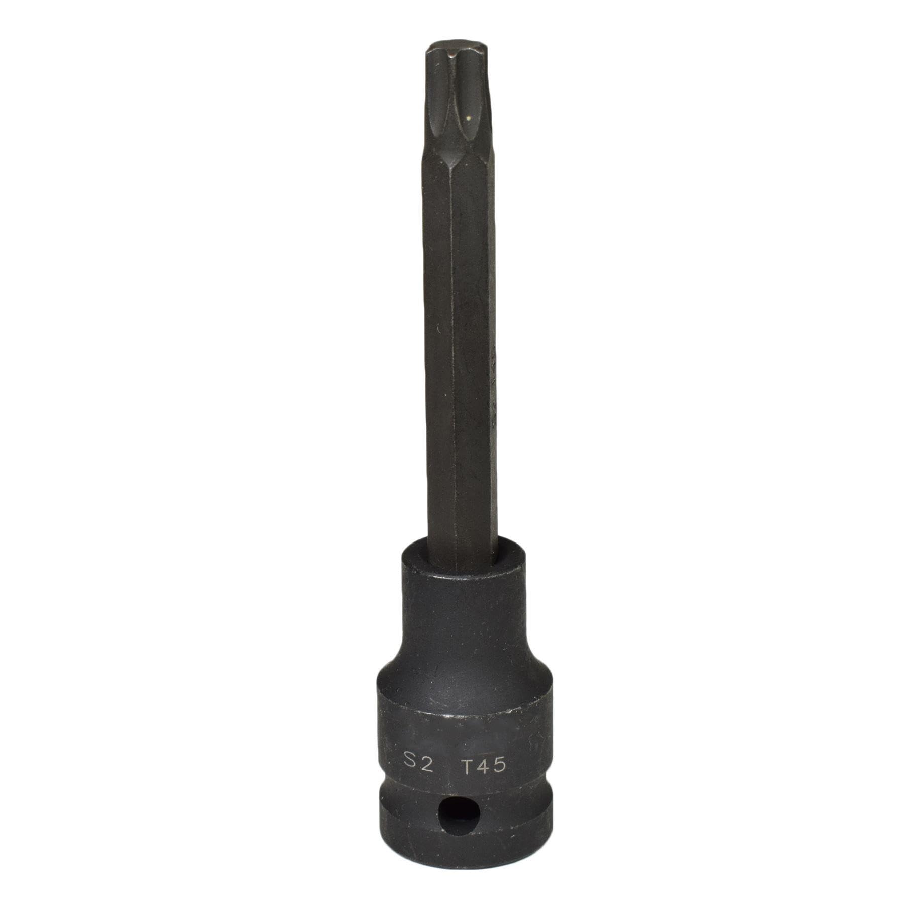 Ab Tools Men's T45 X 100Mm 1/2” Drive Short Impact Impacted Torx/Star Socket