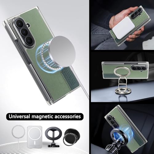 Coque Samsung Galaxy Z Trifold Étui Pliable Magnétique Patchwork Vert - 7