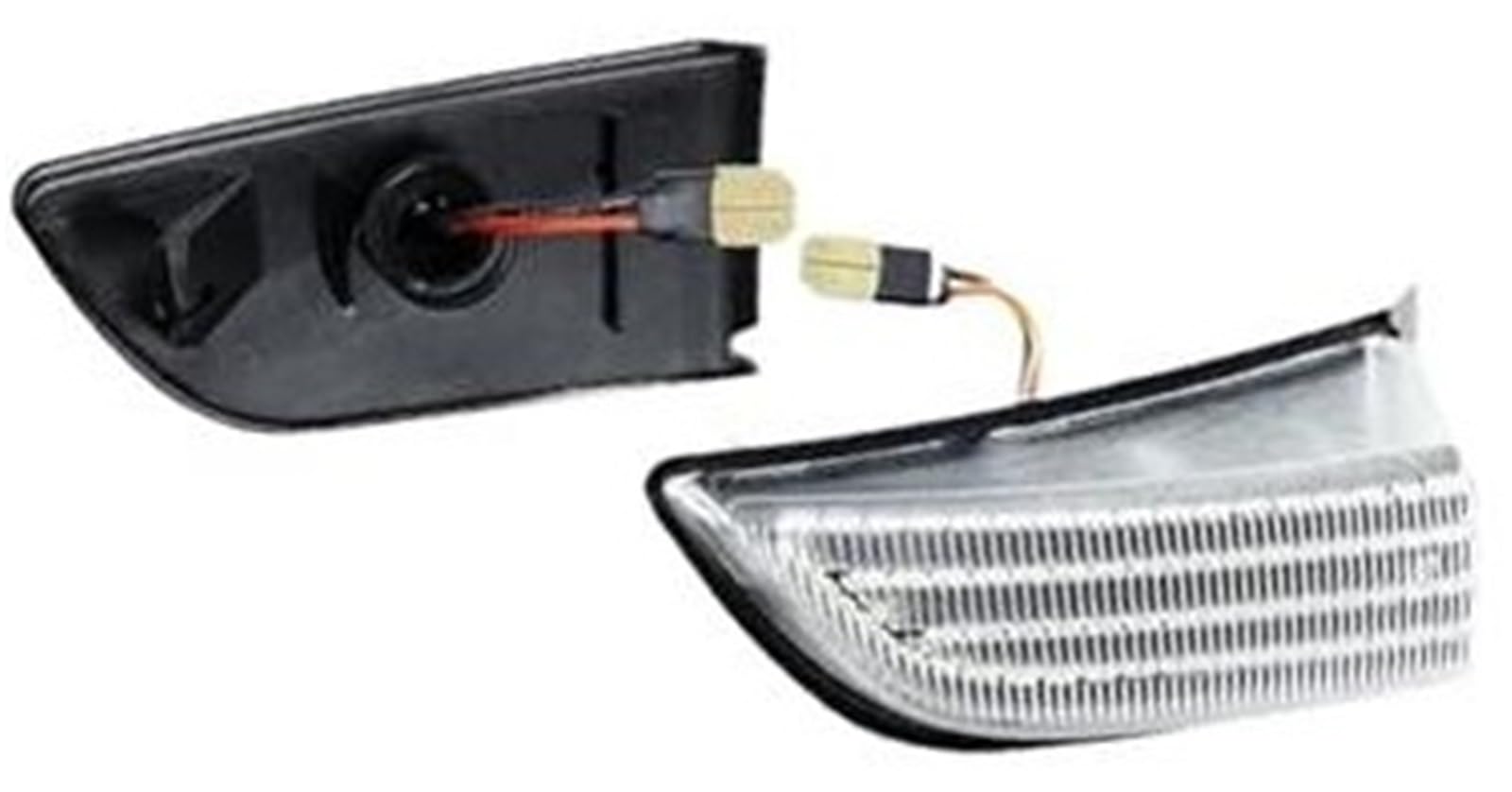 Dla VOLVO, dla XC60 2008-2014 2 szt. LED dynamiczny kierunkowskaz boczne skrzydło lampa lustrzana samochód OEM #31217288/31217289 Światło kierunkowskazu samochodowego(BLACK Dynamic Clear Case)