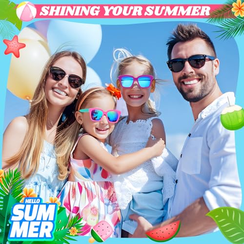 Luucio 24 Pack Kids Sunglasses Bulk, Kids Sunglasses Party Favor with UV400 Protection, Party Favors for Kids Goodie Bags, Summer Beach Party Favors, Pool Party Favors for Kids Age 3-83