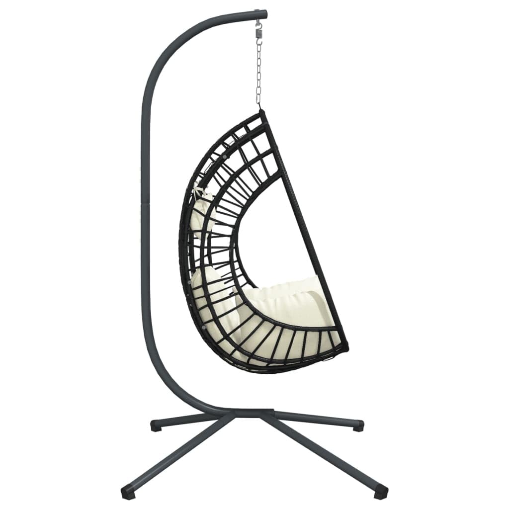 Genérico Silla Colgante Huevo con Soporte ratán y Acero Beige,Casa y jardín,Jardín,Artículos de Exterior,Balancines de jardín,Beige,4007411