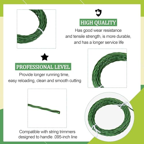 Image of 5 Pack AL2420PB Pre-Cut Premium Twist Line for EGO String Trimmer /Lawn Mower, Green
