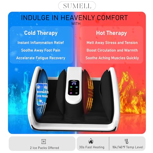 Foot-Massager-with-Heat-Ice-Therapy-Shiatsu-Foot-Massager-for-Neuropathy-Circulation-Plantar-Fasciitis-Relief-Deep-Kneading-Rolling-Gel-PackFootmuffs-Offered-Gift-Idea-for-Parents-White