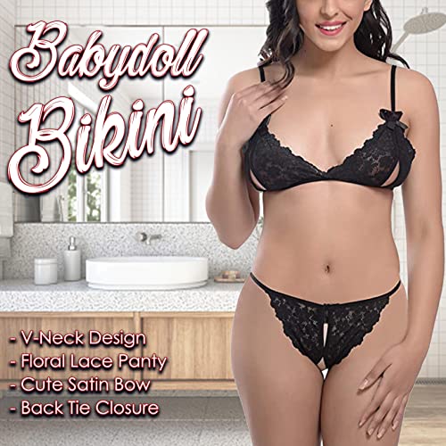 Image of Love Maker Women's Animal Print & Embellished Bikini Bra Panty Lingerie Set for Women.
