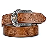 Western Leather Ratchet Belt for Men and Women Classic Design for Casual Wear and Jeans