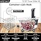 VÄESKE Isolierter Sous-Vide-Behälter mit Deckel und Gestell, speichert Wärme und schützt Arbeitsflächen, funktioniert mit den meisten Sous-Vide-Kochfeldern (12 QT)