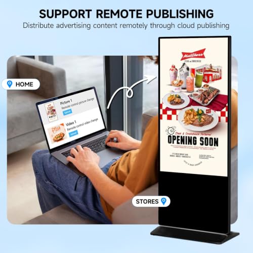 Image of 43 inch 2K Non-Touch IPS Floor Signage Kiosk, Displays by CMS, App, USB, HDIM