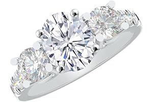 1-6 Carat Oval Platinum Lab Grown Gemstone & Diamond Engagement Ring