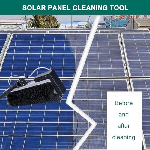 Genérico Limpiador eléctrico eficiente para Paneles solares: Herramienta de pulverización de Agua con Cepillo Giratorio para la Limpieza de techos, Ventanas y Paneles solares. Duradero, fácil de Usar