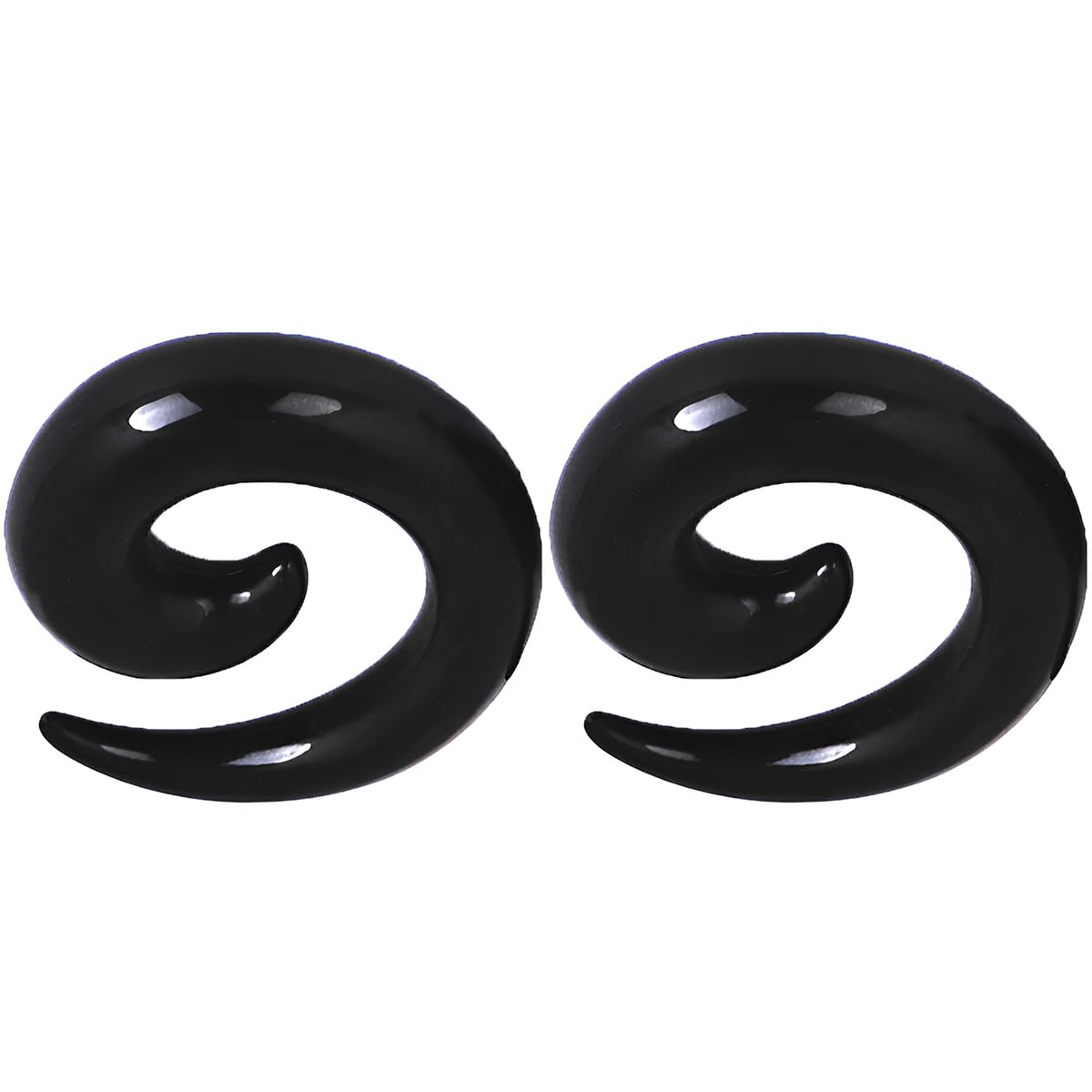 1 para 1,6 mm (14 G) biały akrylowy spiralny ślimak stożkowe zatyczki tunel rozciągacz do uszu zestaw mierników zestaw do rozciągania wir uszy tunele kolczyki zatyczki zestaw piercing biżuteria