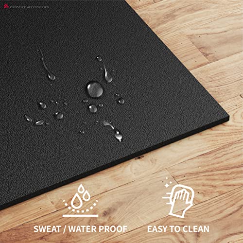 Crostice Bike Trainer Mat Accessories Compatible With Peloton Rower, Double Mats Compatible With Concept 2 Rowing Machine For Cycling Home Gym #TOP4