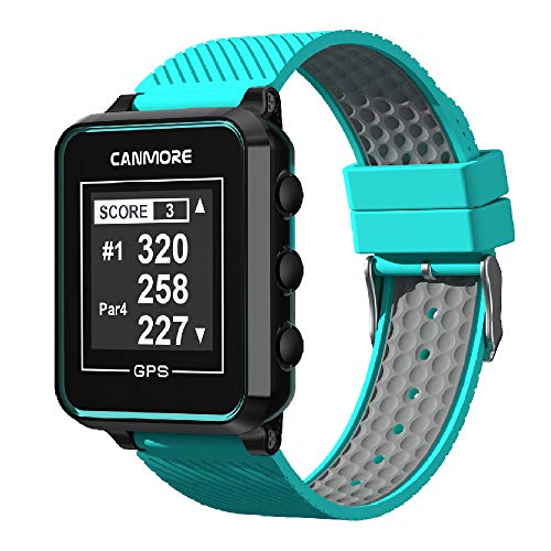 CANMORE TW-353 GPS Golf Watch - Essential Golf Course Data and Score Sheet - Minimalist & User Friendly - 38,000+ Free Courses Worldwide - 4ATM Waterproof - 1-Year Warranty - Turquoise