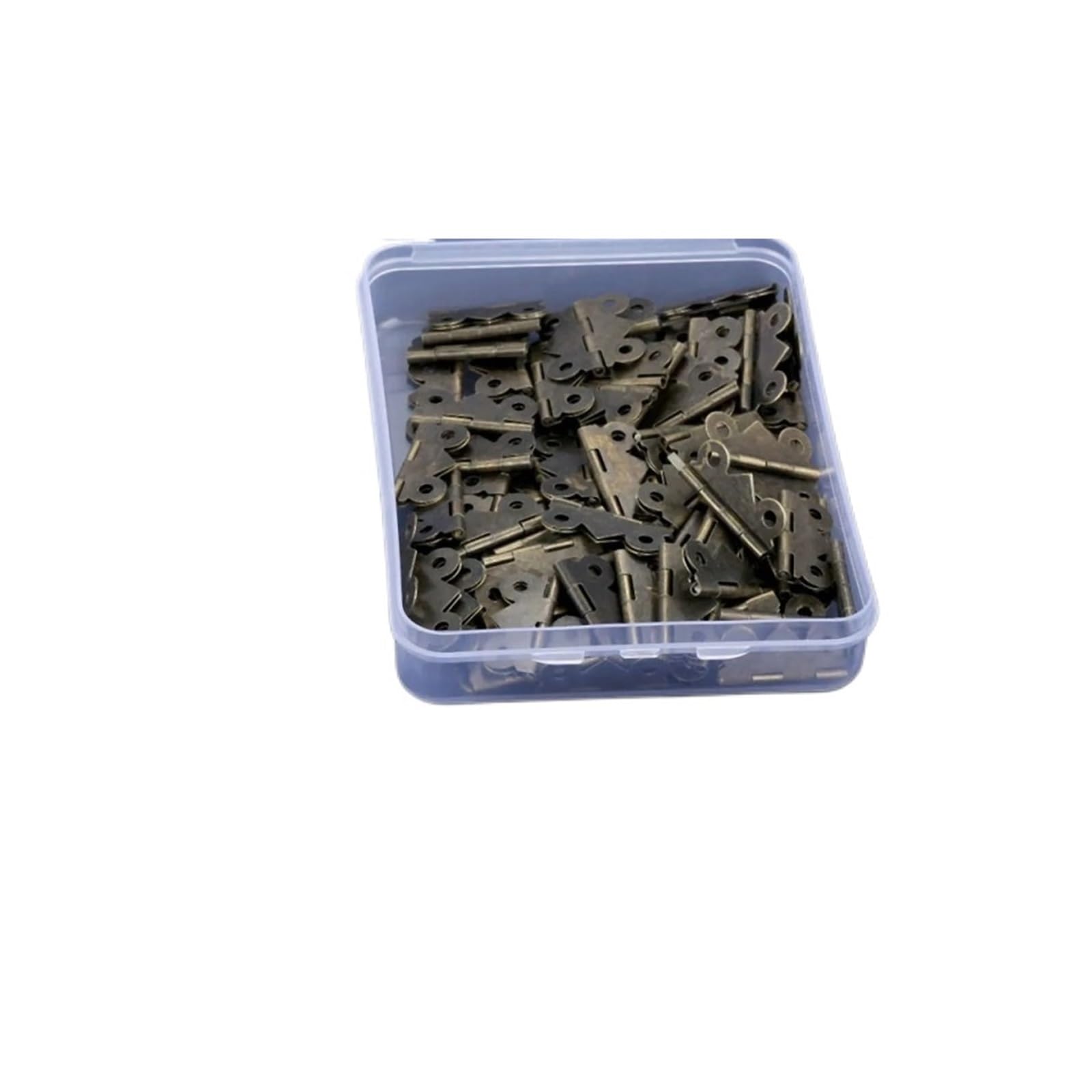 HKVTVCYPYA 100pcs 25x20mm Mini Butterfly Door Hinge Cabinet Jewellery Box Decorative Hinges Furniture Hardware Screws Set(Antique Bronze)