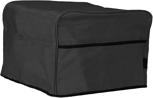 Fundas para electrodomésticos de cocina, funda para freidora de aire con bolsillo, funda protectora, grande, color negro