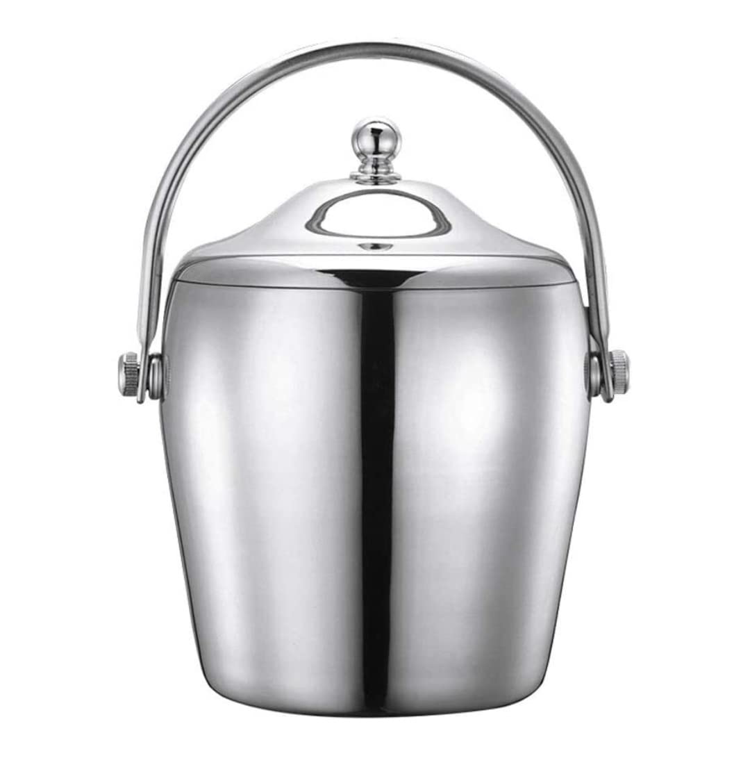 Cubitera Champanera Espesar Cubo De Hielo De Acero Inoxidable Con Barra De Tapa Cubo De Hielo Moderno Cubo De Champán Vino Cerveza Cubo De Hielo Cubiteras Para Botellas ( Color : B , Size : 1.2L )