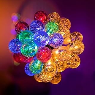 Koopower Garden Fairy Lights USB Plug in, 48 LEDs/6.8m Globe Fairy Lights 8 Mode String Lights with Remote Timer Crystal Balls Lights for Wedding Christmas Party Bedroom(Warm White&Multicolor) KP0483