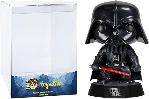 Darth V a d e r Black Box Ver. P o p ! Paquete de figuras de vinilo con 1 protector gráfico compatible con 'ToysDiva' (001-02300 - B)