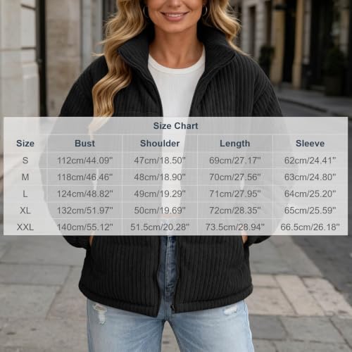 Puffer Jacket for Women Cropped Winter Warm Padded Coat Soft Cozy Outerwear | Side Pockets,Full Zipper,Stand Collar,Casual Comfy Coats,Fall Winter Thicken Jackets,Trendy Outdoor Daily Wear - image 6