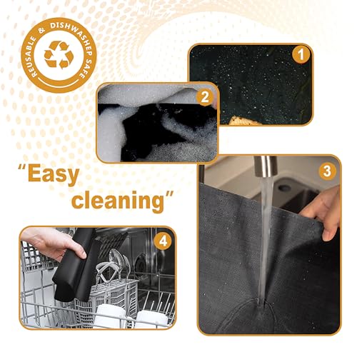 Image of BBQ Grill Mats for Outdoor Grill, 7 PACK Heavy Duty Non-stick Reusable Teflon Oven Liners for Bottom of Oven for Electric, Gas, Toaster Ovens, Grills,Kitchen, 15.75'' x 13''