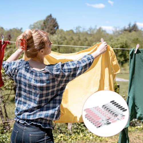 Romon Wäscheklammern, 30 Stück Wäscheklammer Handtuchklemmen Kluppen Sockenklammern Klammern aus stabilem Kunststoff mit Soft-Grip Bereich für Wäsche Hosen T Shirts Unterwäsche Socke Handtuch
