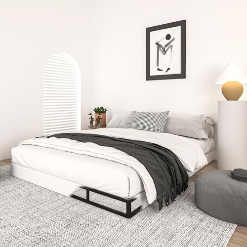 5-Inch High Metal Queen Box Spring - Heavy Duty Mattress Foundation with Fabric Cover, Easy Assembly, and Noise-Free Design