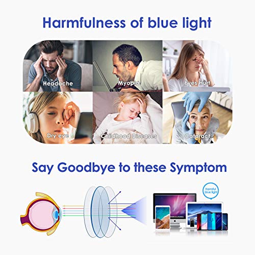 Vimbloom Bluelight VI387 Zonnebril met blauw lichtfilter, UV-blauw licht, blokkerende glazen, anti-reflectie, voor dames en heren, zonder sterkte, ontspiegeld - Image 6