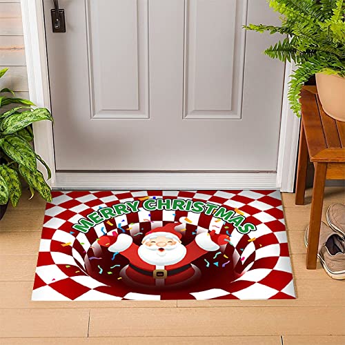 Hillylolly Felpudo de Navidad, Alfombra Navideña para Entrada, Felpudo Entrada Casa 40x60 cm, Alfombra de Puerta de Entrada, Felpudos Lavables, Patrón de Navidad, Felpudo Decorativo Casa Cover