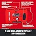 CRAFTSMAN Tire Inflator, All in One Wall Mount Air Compressor Oil-Free with Retractable 30ft Air Hose and Pressure Regulator, Great for Tire Inflation, Brad/Stapler, Finishing Jobs,1.5HP 125PSI