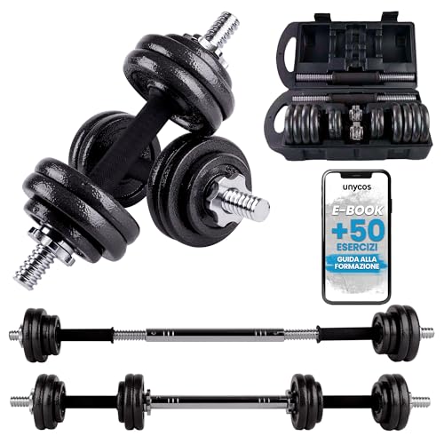 unycos Set di Manubri Regolabili 15 kg Iron Transformer
