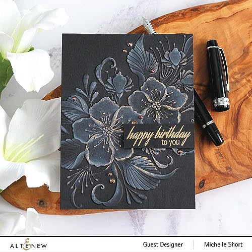Altenew Decorative Florals 3D Embossing Folder, Easy to Use Embossing Folders for Paper Crafting, Three-Dimensional Projects, Embossing Folders for Cardmaking, Scrapbooking, and Journaling