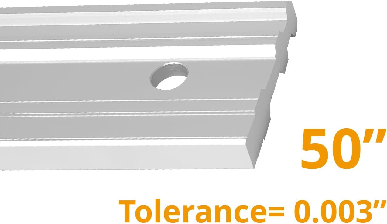 POWERTEC 50 Inch Machinist Aluminum Straight Edges, with .003'' Tolerance for Checking Surface Warp, Marking/Scribing Lines - Used w/Feeler Gauges for Automotive Repairs, Cylinder Head Checks (71503)