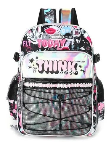 CHIMOLA Unisex Çocuk Sırt Çantası, Siyah, M