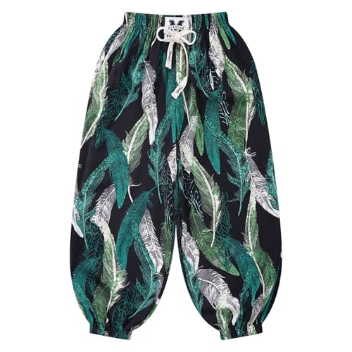 Unisex Girls Boys Summer Bloomers Printed Sweatpants Elastic Harem Pants Casual Beach Trousers2