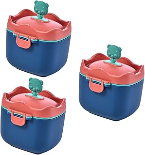 SAFIGLE Caixa De Fórmula Para Bebê 3 Peças Recipiente Para Comida De Bebê Recipientes Selados Para Fórmula Recém-Nascida Para Viagem Suporte Para Comida Para Bebê Caixa De Leite Em