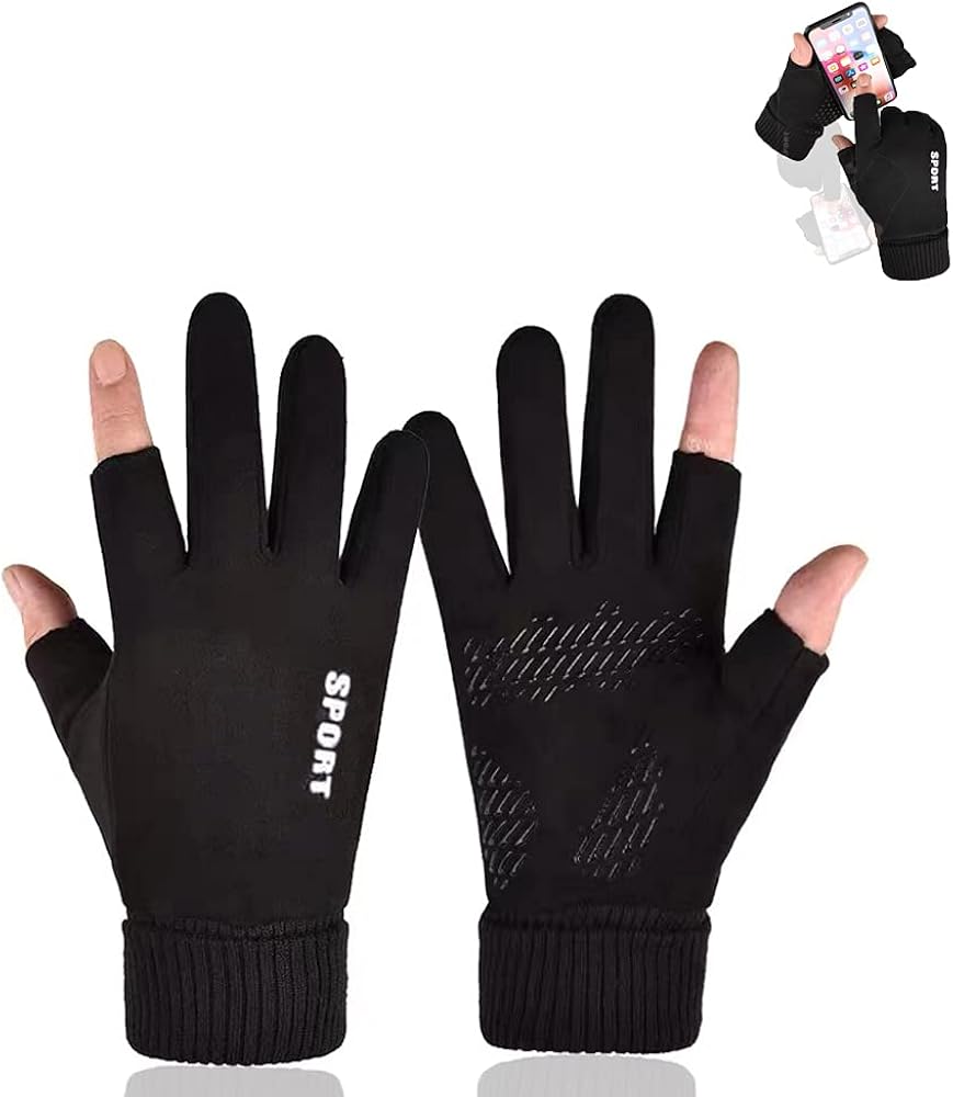 HITNEXT Cycling Gloves, Winter Running Touch Screen gloves, Mountain Bike Motorcycle Fishing 