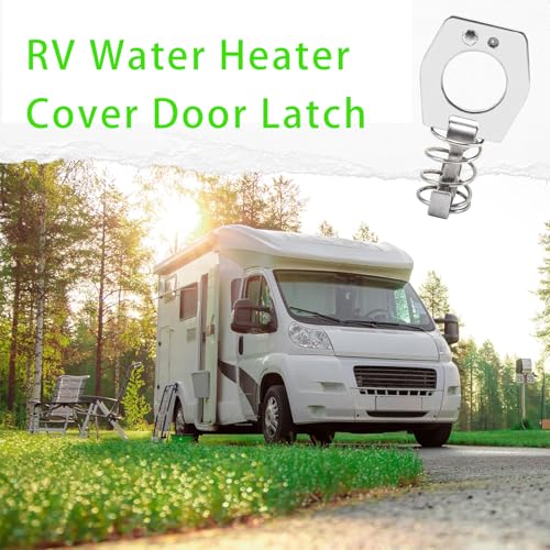 Image of 2 PCS RV Water Heater Latch Lock, RV Water Heater Latch Twist Cam Lock, Universal RV Water Heater Door Cam Lock (Silver)
