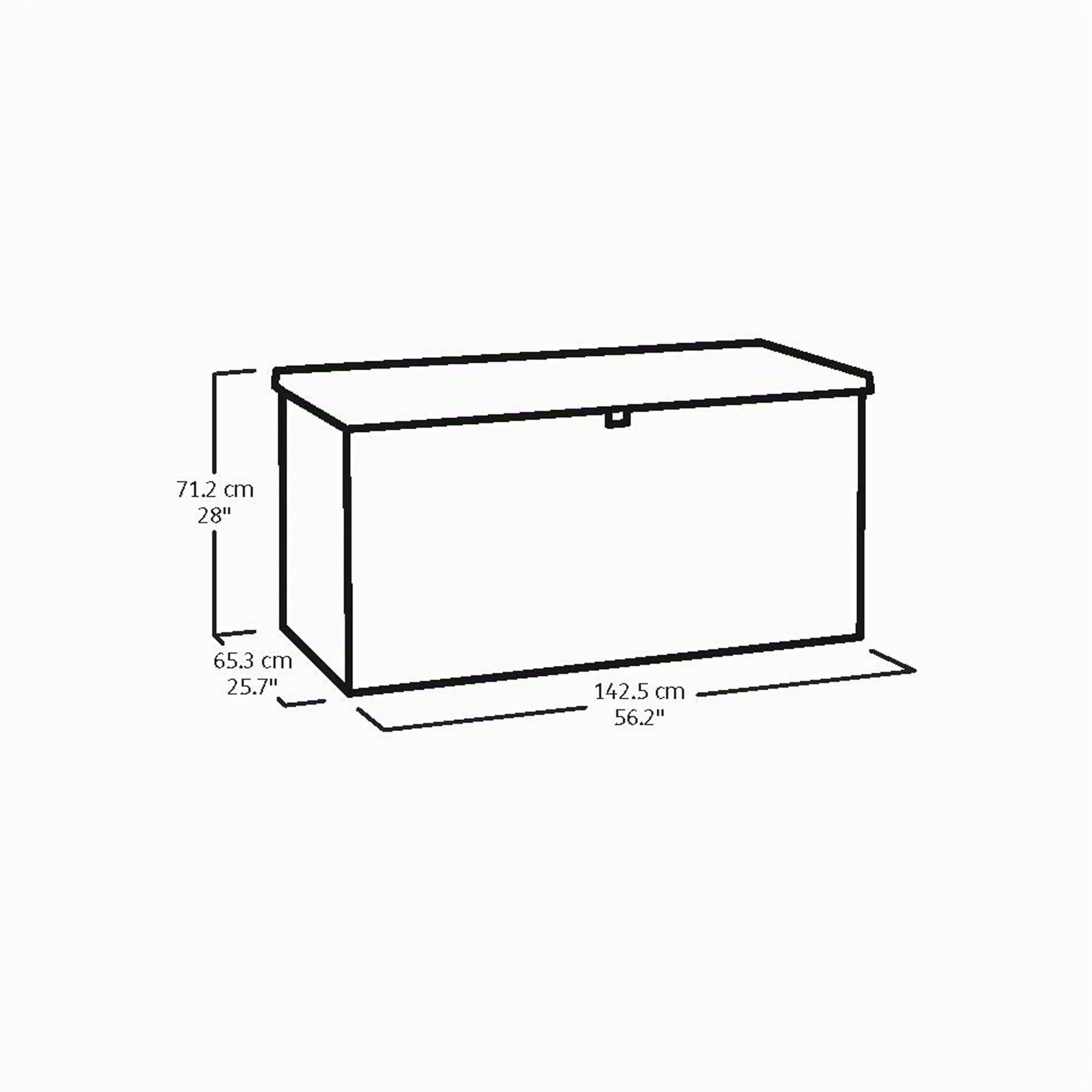 Keter Darwin Outdoor Aufbewahrungsbox 511L – Holzoptik, wetterbeständig, UV-geschützt, Grün - BxTxH: 142,5x65,3x71,2cm