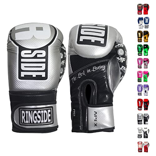 Ringside Apex Bag Gloves, Imf-Tech Boxing Gloves With Secure Wrist Support, Synthetic Boxing Gloves For Men And Women, Silver/Black, Large-X-Large Us #TOP6