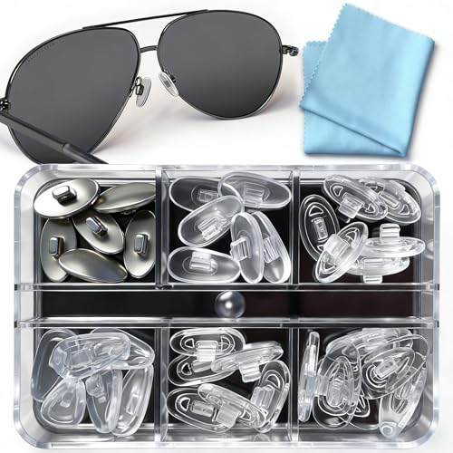 Push-in Eyeglass Nose Pads - PFDHQS 18 Pairs Glasses...
