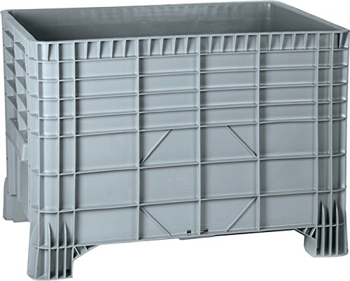 Großbehälter Inh. 550l L1200xB 800xH800mm a. PE grau m. Füßen lebensmittelecht