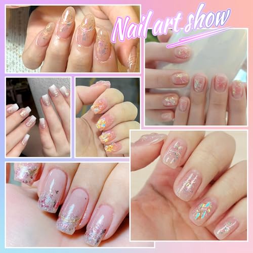 Laza LA-240428 Colorful Moonlight Chameleon Flakes Nail Glitter Irregular Opal Nail Foil Flakes Chunky Confetti Color-Shift Sequins Iridescent Fairy Dust For Mermaid Nails Design, Nail Decorations For Nail Art thumb #6