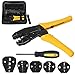 Produktbild Komfort Crimpzange 0,5-35 mm² Crimpwerkzeug Kit, Ratsche Crimper Werkzeug Kabelratsche Handabisolierzange für Klemmen Stecker mit Tragetasche, Schraubendreher und 4 Ersatzschablonen Leicht