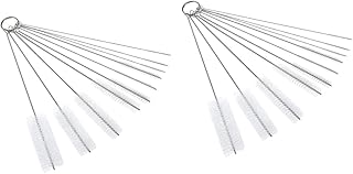 FRCOLOR 20 Pcs Brush Industrial Narrow Bottles Cleaner Nylon Tube Bottle Cleaners Nylon Tube Cleaner Bottle Cleaning Tattoo Equipment White Pipeline