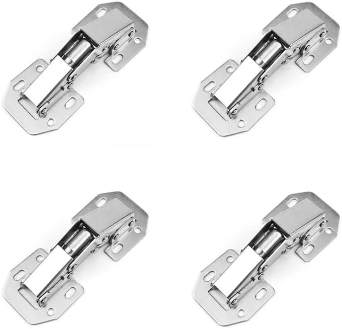 Stainless Steel 90 Degree Non Drilled Cabinet Door Buffer Hinge Kitchen Furniture Hardware 1/4/6Pcs(1pc)