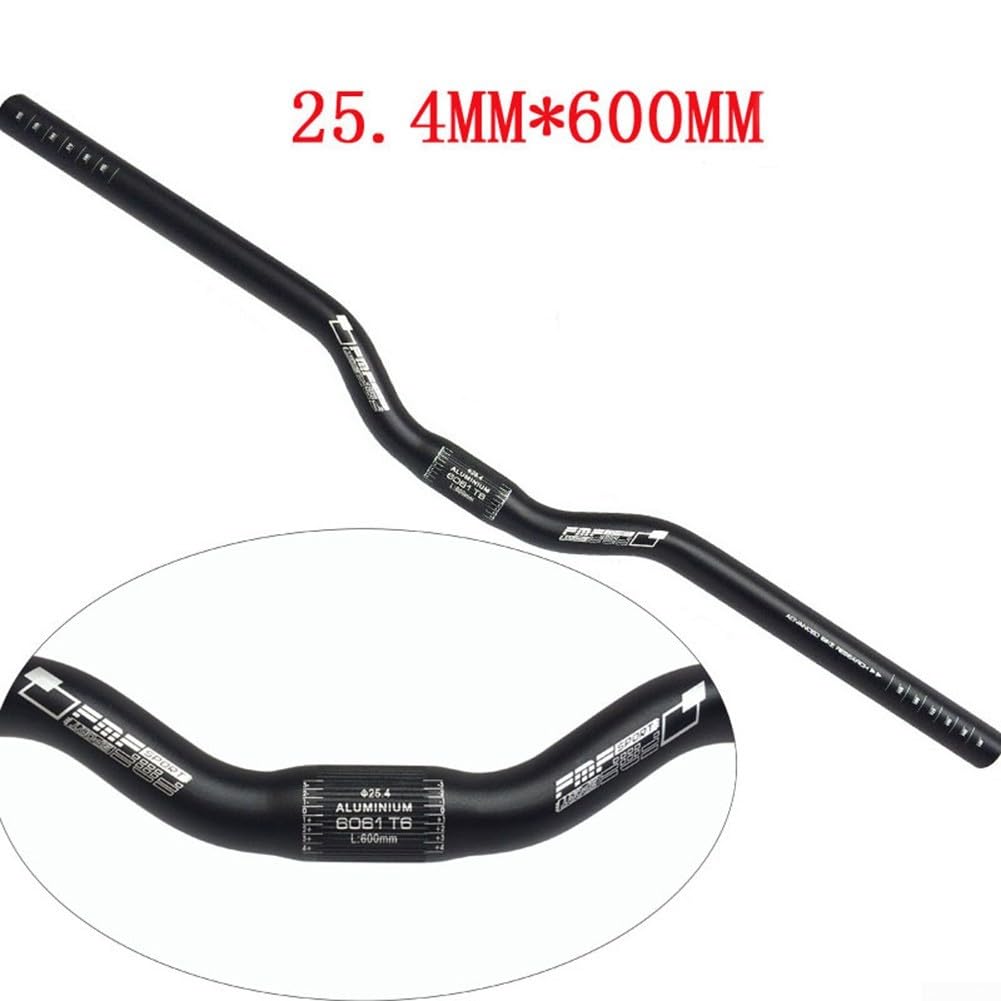 Guidon de vélo en alliage d'aluminium, guidon de VTT plat, léger et élégant, 25,4 mm x 600 mm (swallow), 8ALY55ISUU6BY33LDM23N4TU