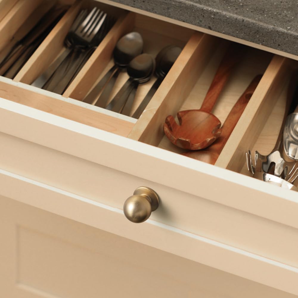 Goo-Ki 6 Pack Champagne Bronze Kitchen Cabinet Knobs,Modern Drawer Pulls,1 Inch Diameter Knob