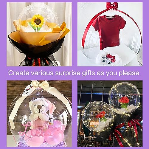 Balloon Stuffing Machine Kit, 45cm/17.7" Professional Tool with Pump & Expander Plier, Super DIY Balloon Stuffer Machine for Gifts Rose Bouquet Wedding Christmas Birthday Party Decoration